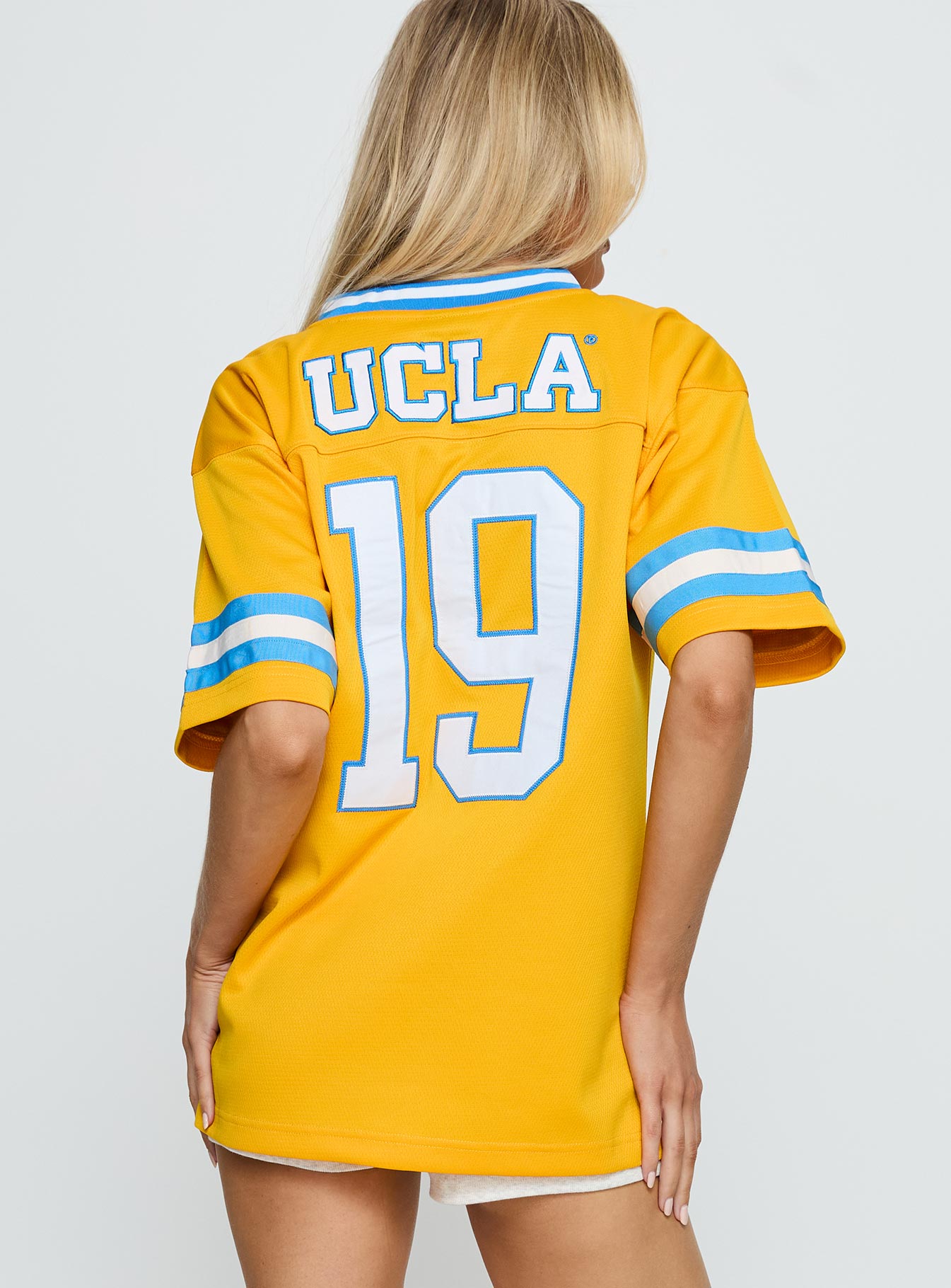 UCLA Football Button Down Jersey Gold | Princess Polly