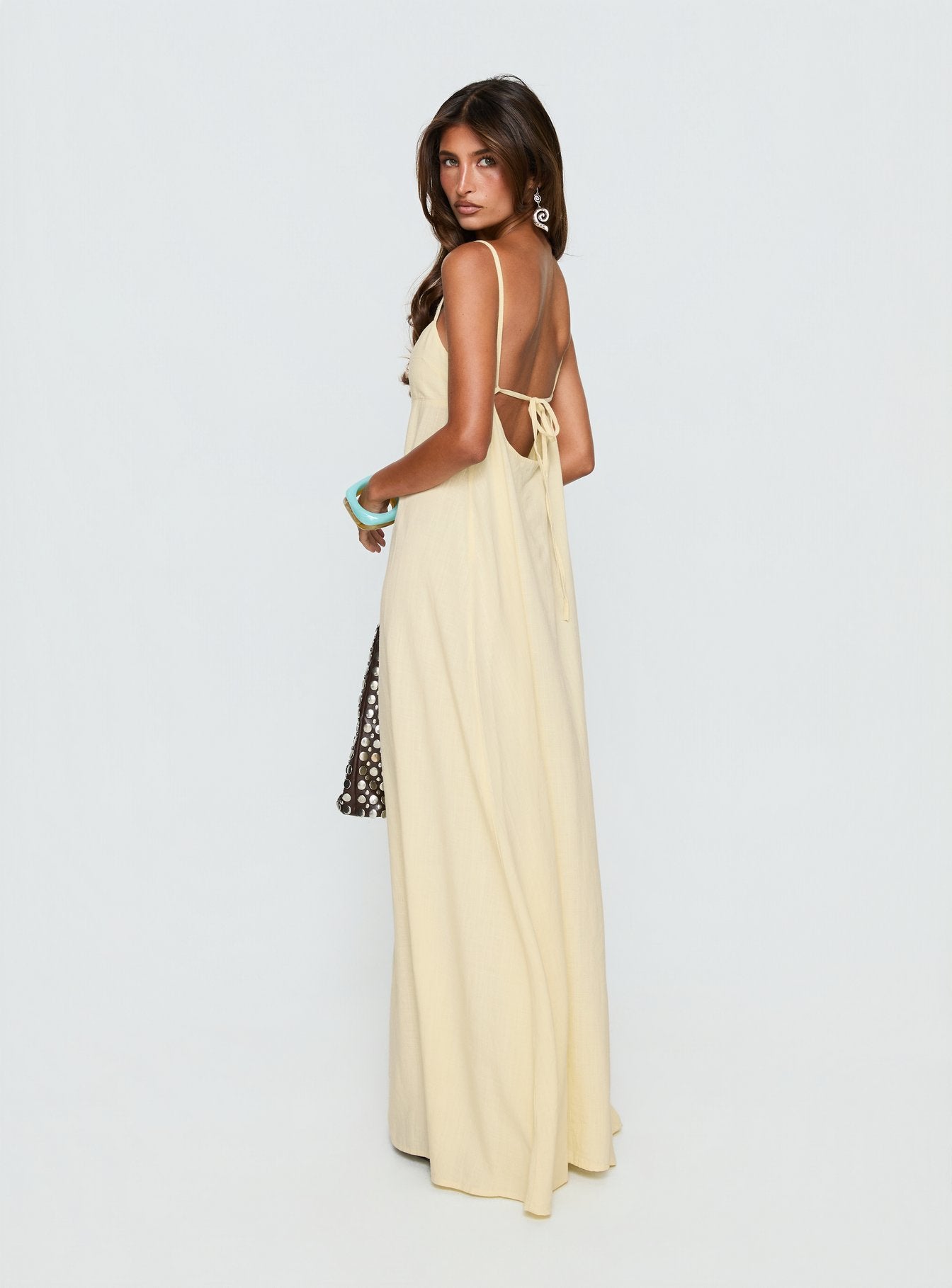 princess polly tie back dress Solie Tie Back Maxi Dress Butter