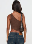 Toomba One Shoulder Top Brown