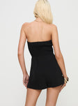 Runey Strapless Playsuit Black