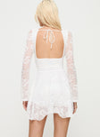 Nautia Lace Long Sleeve Romper White