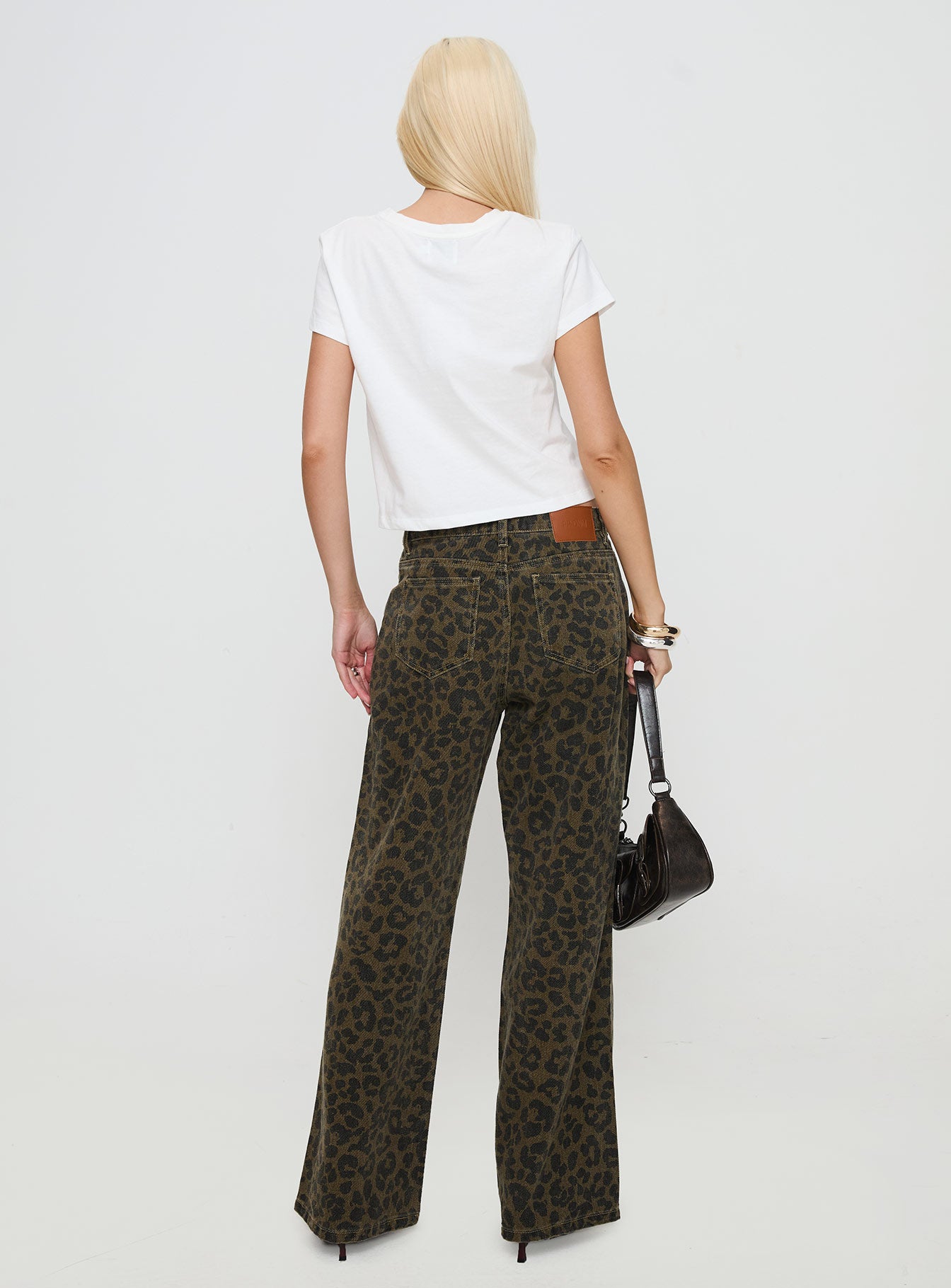 Briony Low Rise Wide Leg Jean Leopard