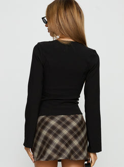 Serefina Long Sleeve Top Black