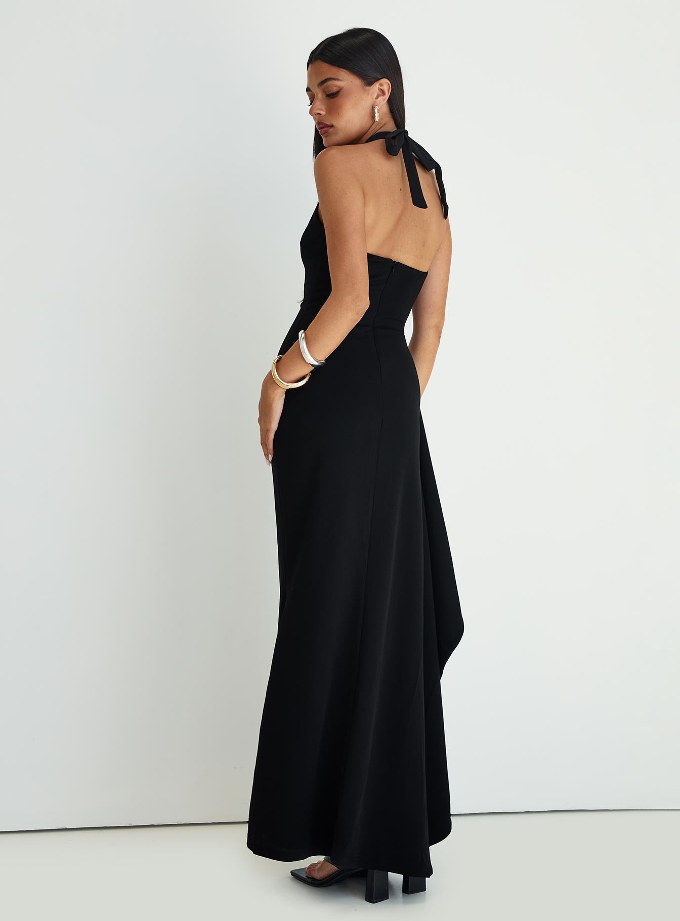 Guisefene Halter Maxi Dress Black | Princess Polly Guisefene Halter Maxi Dress Black | Princess Polly