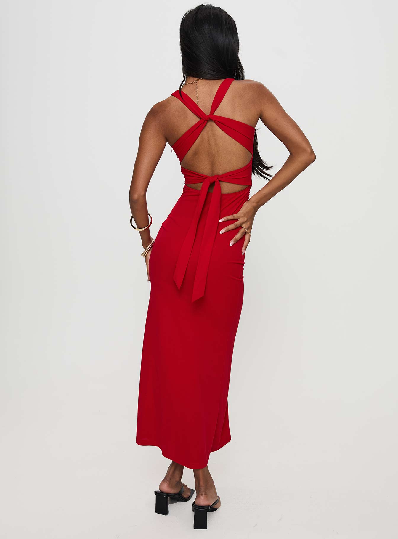 Mesmerise Halter Maxi Dress Red | Princess Polly Mesmerise Halter Maxi Dress Red | Princess Polly