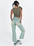 product Princess Polly Mid Rise  Clear The Air Jeans Light Wash Denim