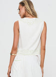 Kindred Tie Top White / Green