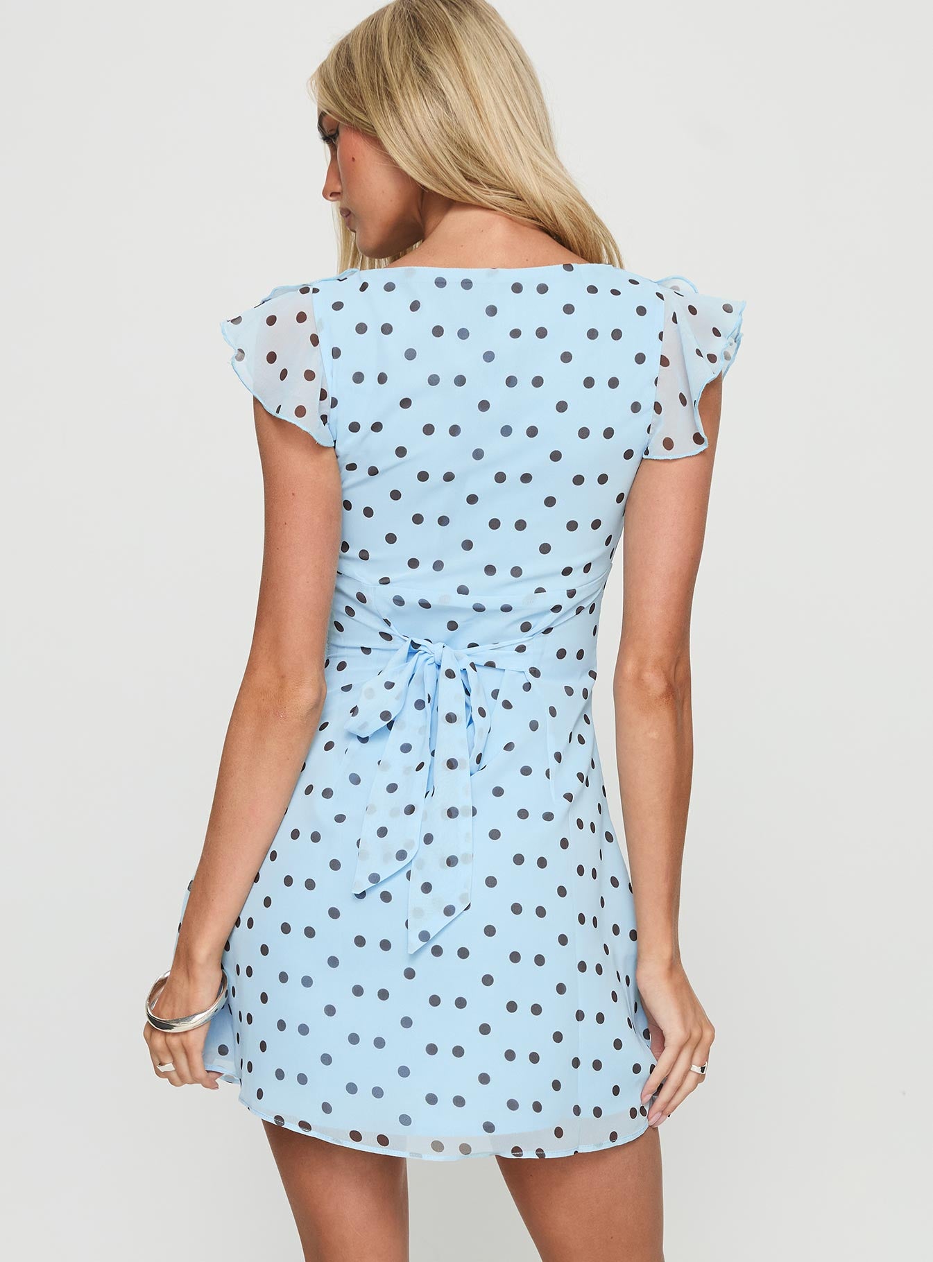 I Guess So Mini Dress Blue Polka Dot | Princess Polly I Guess So Mini Dress Blue Polka Dot | Princess Polly
