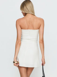 Loryn Sweetheart Corset Mini Dress White