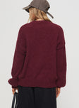 Niomie Knit Sweater Burgundy