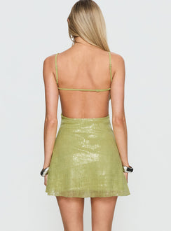 Greenly Backless Sleeveless Mini Dress Green | Princess Polly Greenly Backless Sleeveless Mini Dress Green | Princess Polly