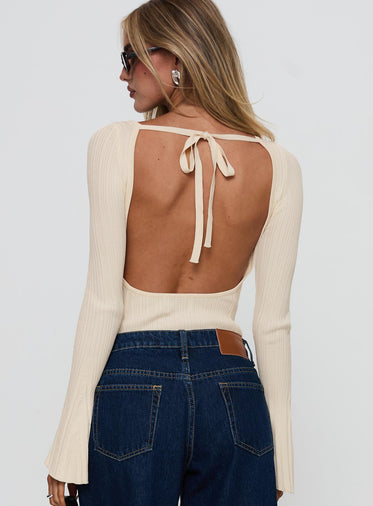 Mayok Long Sleeve Bodysuit Beige