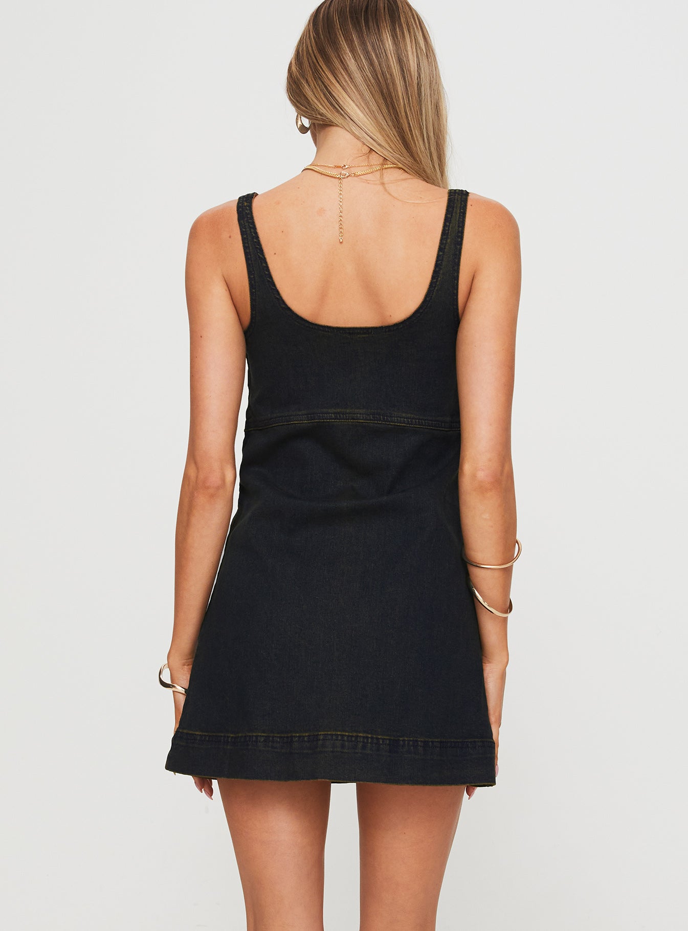 Rautha Denim Mini Dress Black | Princess Polly Rautha Denim Mini Dress Black | Princess Polly