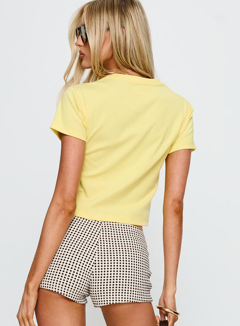 Jeep Girl Graphic Top Yellow