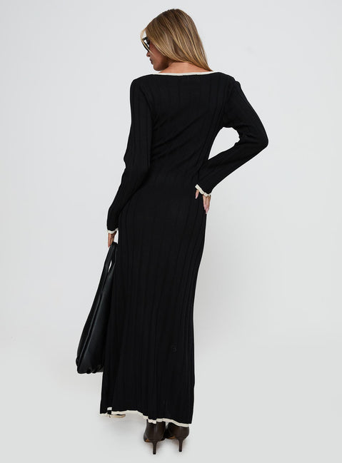 Claira Long Sleeve Maxi Dress Black | Princess Polly Claira Long Sleeve Maxi Dress Black | Princess Polly