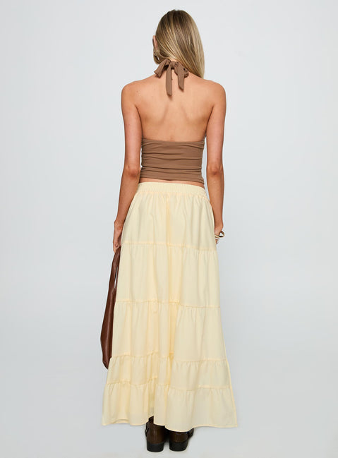 Garden Party Maxi Skirt | Lemon | Womens | Princess Polly Garden Party Maxi Skirt | Lemon | Womens | Princess Polly