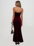 Irena Strapless Maxi Dress Burgundy