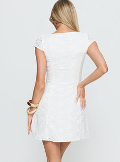 Eloisette Anglaise Mini Dress White