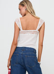 Fairhaven Bow Detail Top White