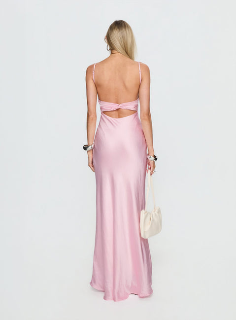 Truth Hurts Ruched Backless Maxi Dress Pink | Princess Polly Truth Hurts Ruched Backless Maxi Dress Pink | Princess Polly