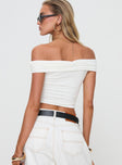 Channel Off The Shoulder Top White