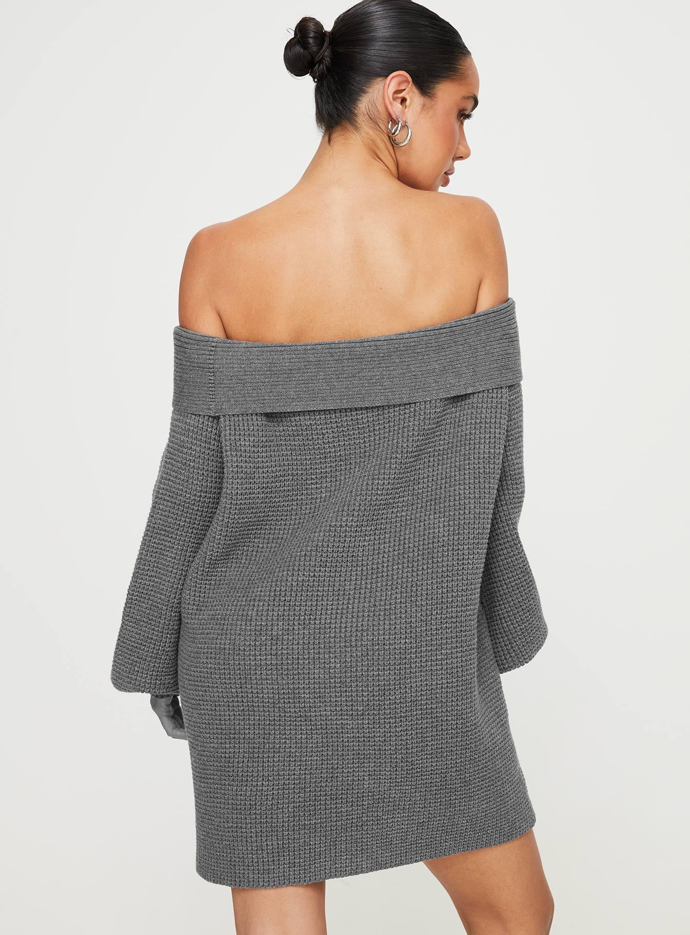 Deya Off The Shoulder Mini Dress Grey | Princess Polly Deya Off The Shoulder Mini Dress Grey | Princess Polly