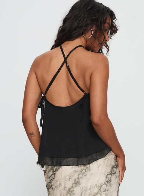 Rafaella Halter Top Black