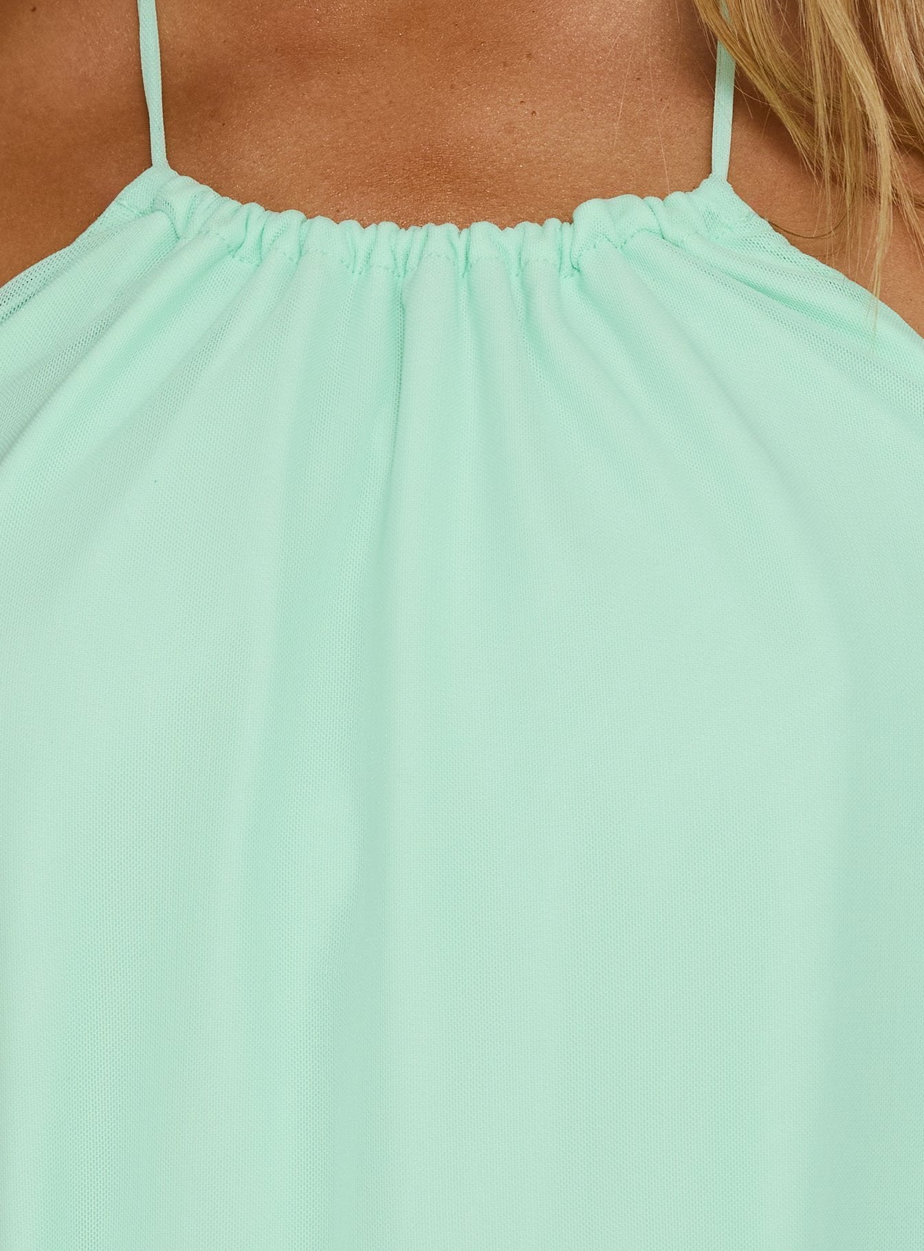 Wild Dune Tie Neck Top Green