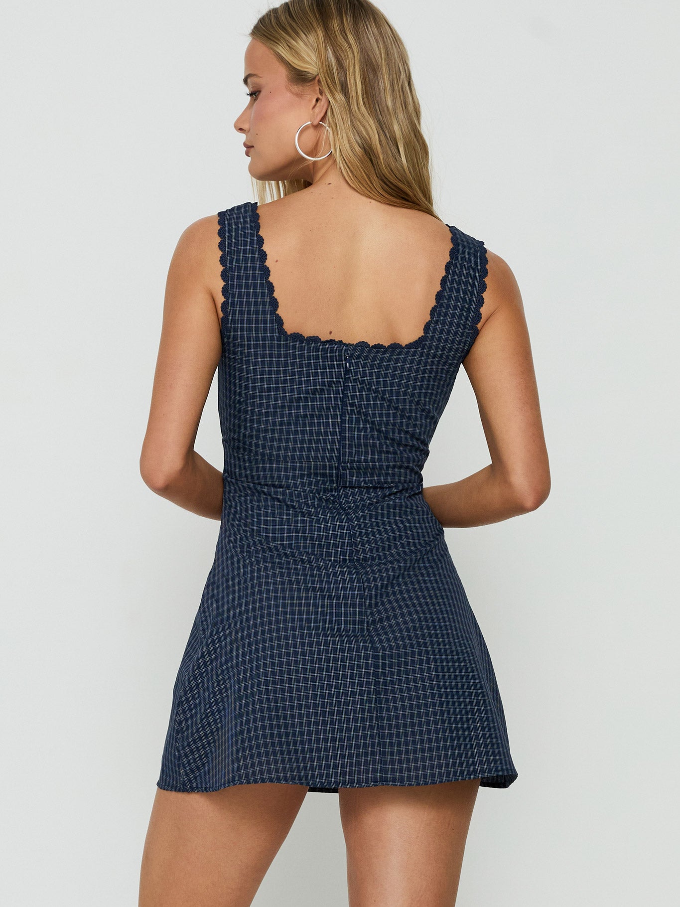Dasha Mini Dress Navy Check
