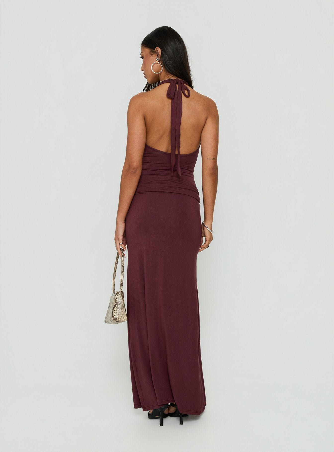 So Major Draped A-Line Maxi Dress Plum