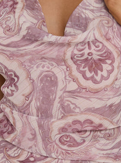 Destined Halter Mini Dress Paisley