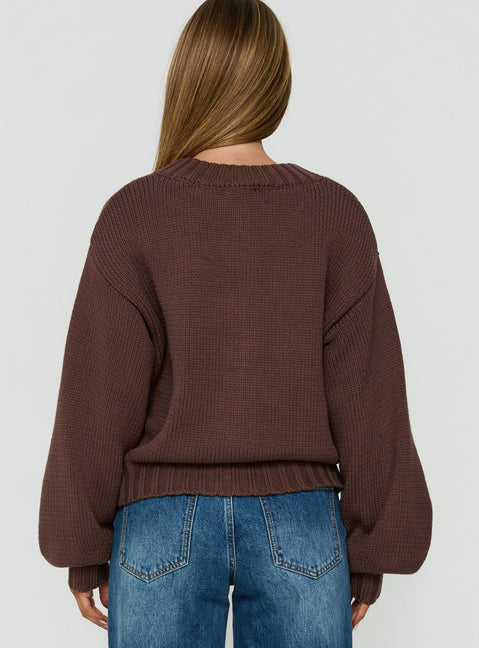 Edern Cardigan Chocolate