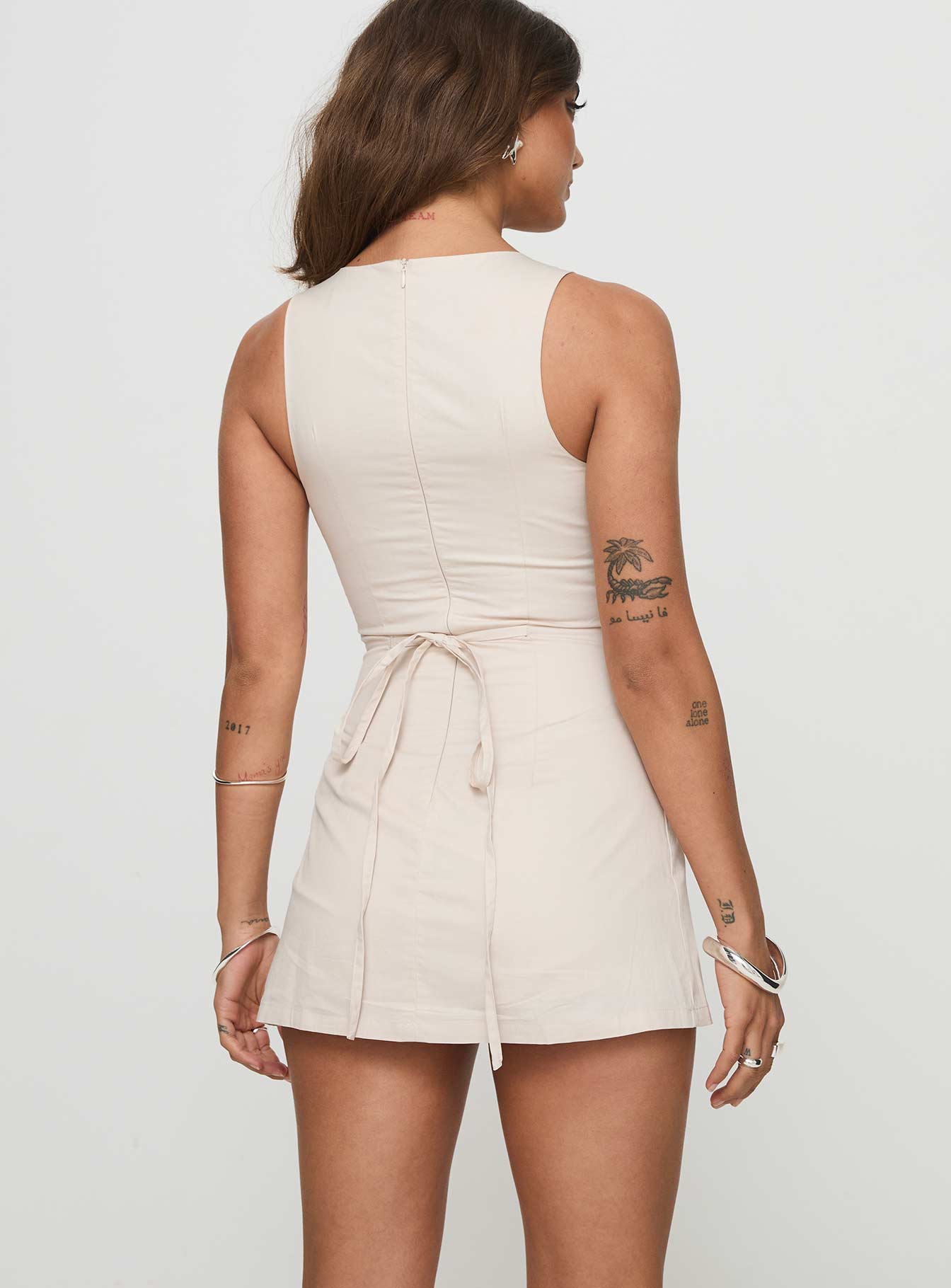 Yumiko Romper | Cream | Womens | Princess Polly Lower Impact Yumiko Romper | Cream | Womens | Princess Polly Lower Impact