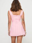 Mini dress Straight neckline, fixed straps, lace trim detail, invisible zip fastening Non-stretch material, fully lined 