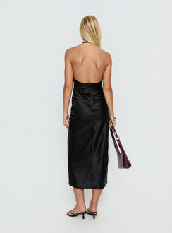 Jessamyn Halter Maxi Dress Black