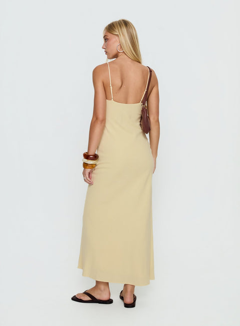 Montie Scoop Maxi Dress Lemon