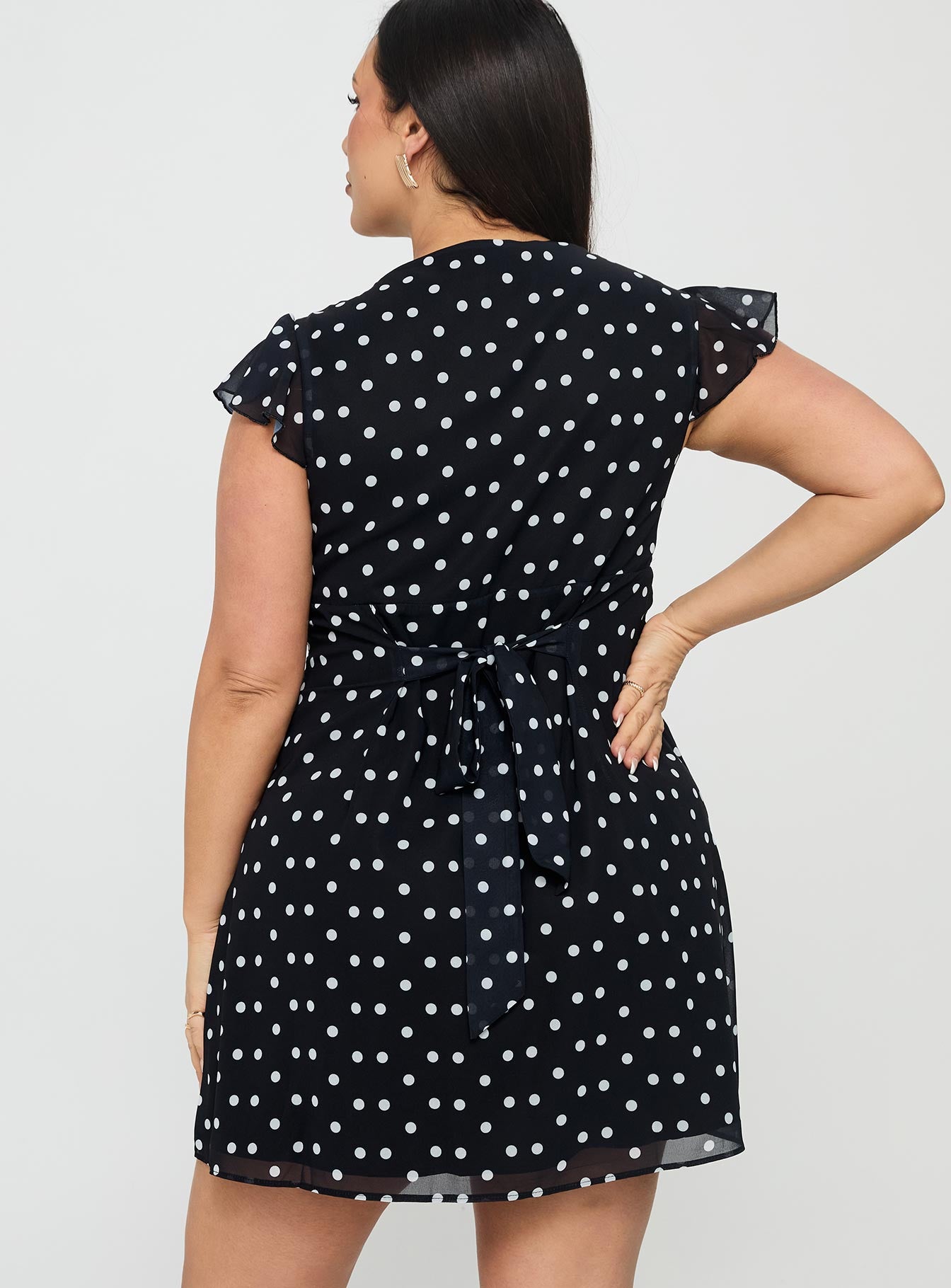 I Guess So Mini Dress Curve | Black Polka Dot | Womens | Princess Polly Curve I Guess So Mini Dress Curve | Black Polka Dot | Womens | Princess Polly Curve