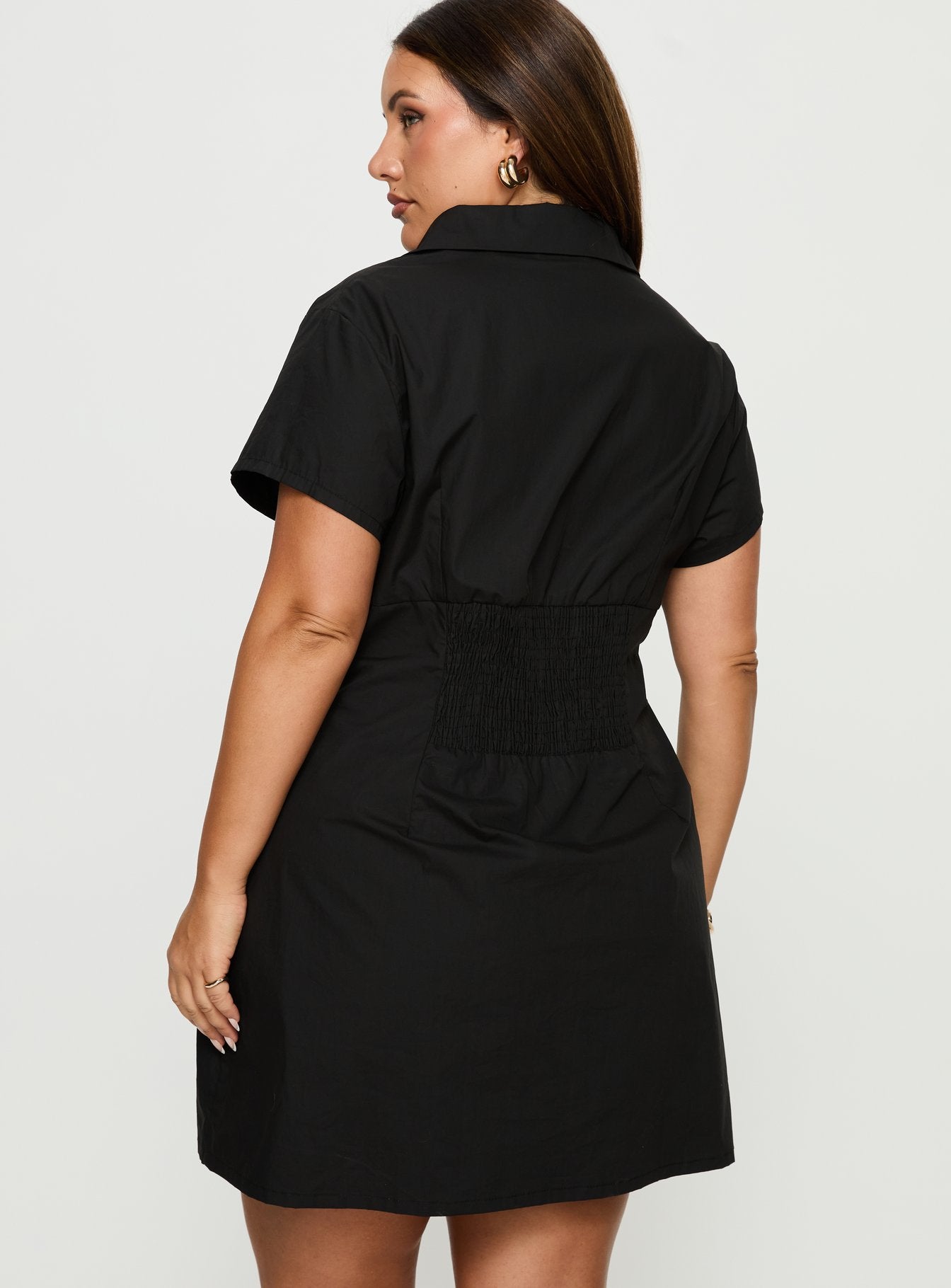 Motley Mini Dress Black Curve | Princess Polly Motley Mini Dress Black Curve | Princess Polly