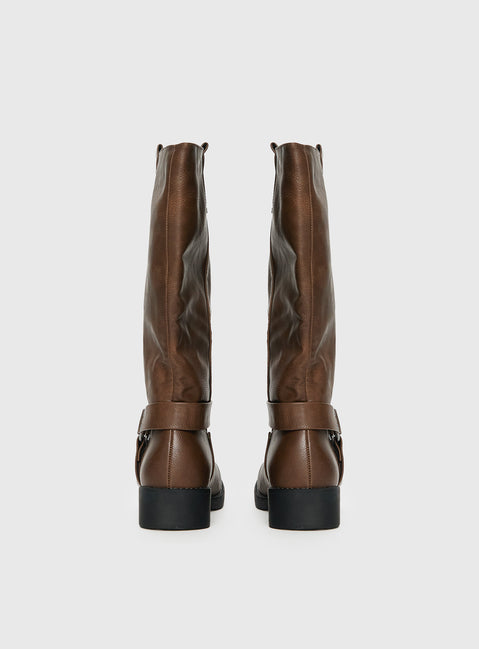 Wrecked Western Boots Brown