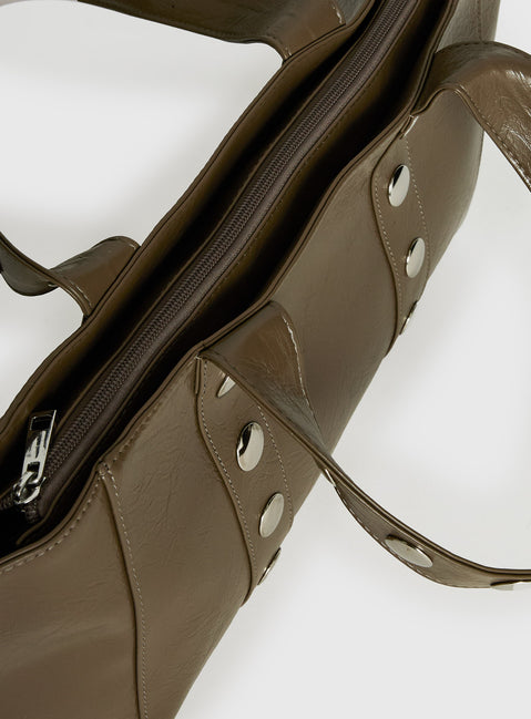 Fever Dreams Eyelet Shoulder Bag Khaki