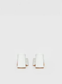 Sunset Boulevard Heels White