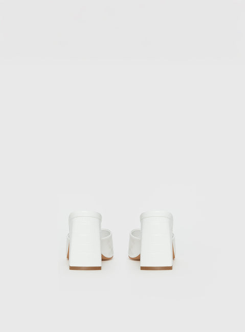 Sunset Boulevard Heels White