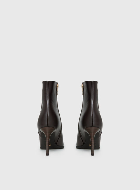 Billini Yordan Pointed Toe Ankle Boots Dark Cacao