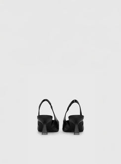 Denalia Pointed Toe Heels Black Matte