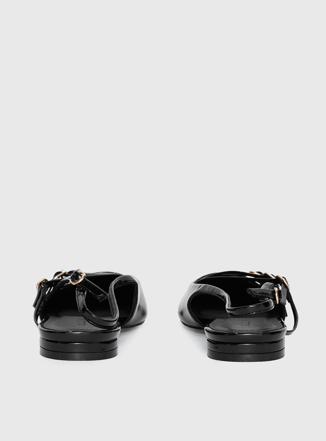 Billini Hettie Pointed Toe Flats Black Patent