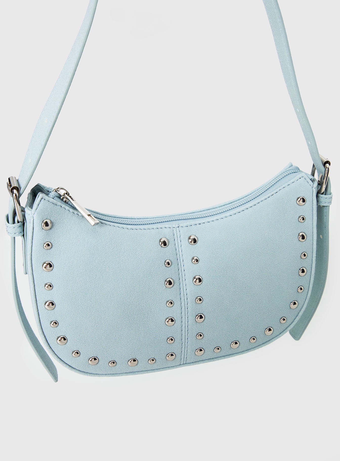 Bright Lights Studded Shoulder Bag Blue | Princess Polly