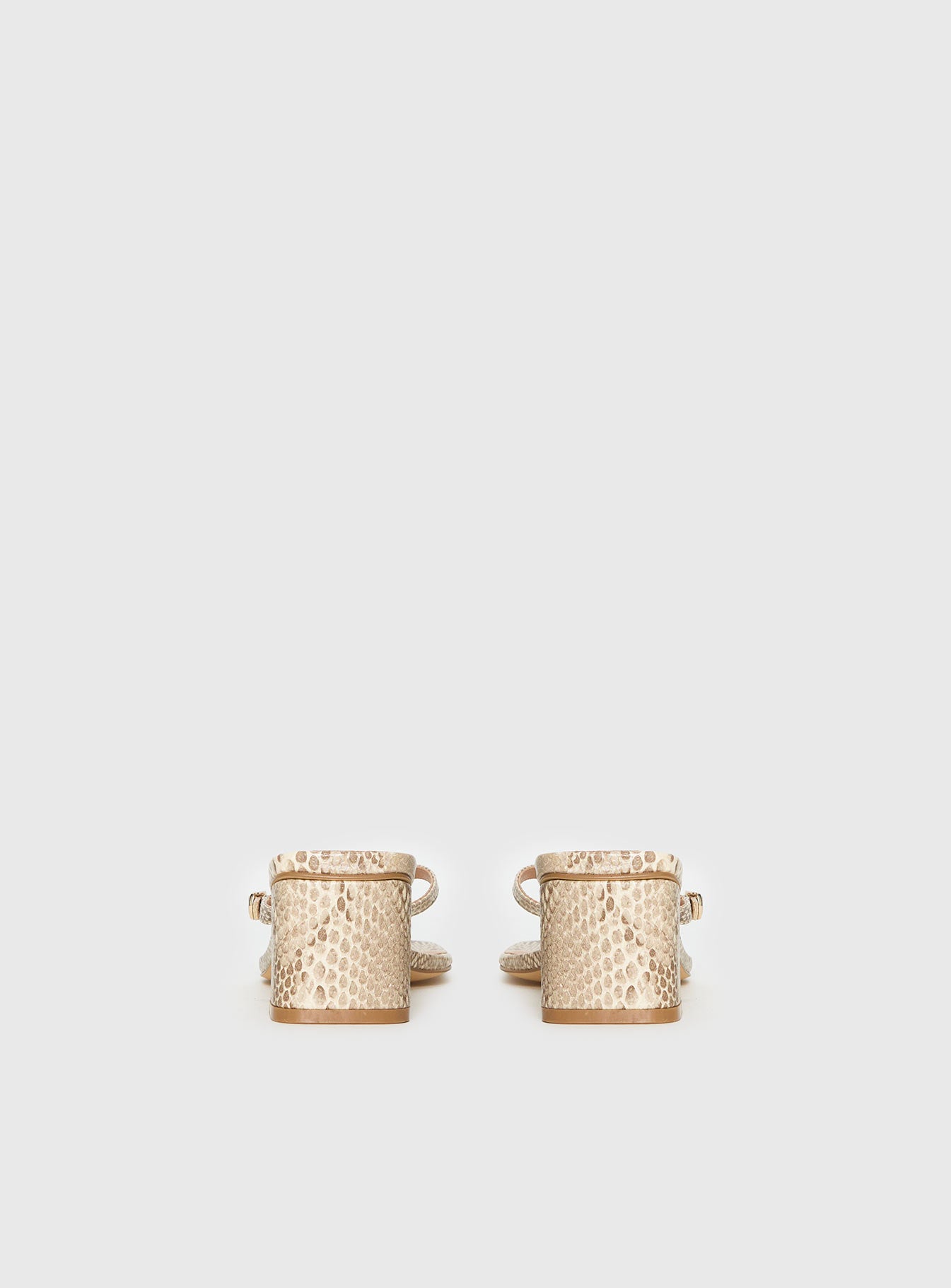 Veyla Square Toe Thong Heels Snake