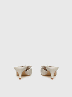 Unrivaled Pointed Toe Faux Suede Heels Beige