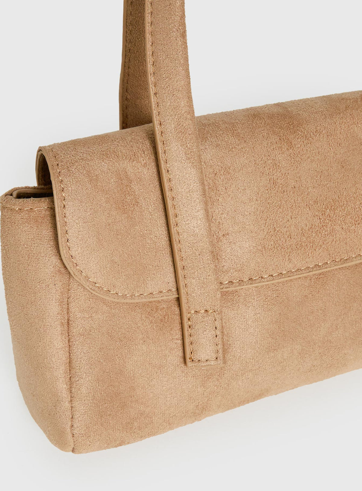 Klyne Faux Suede Shoulder Bag Tan