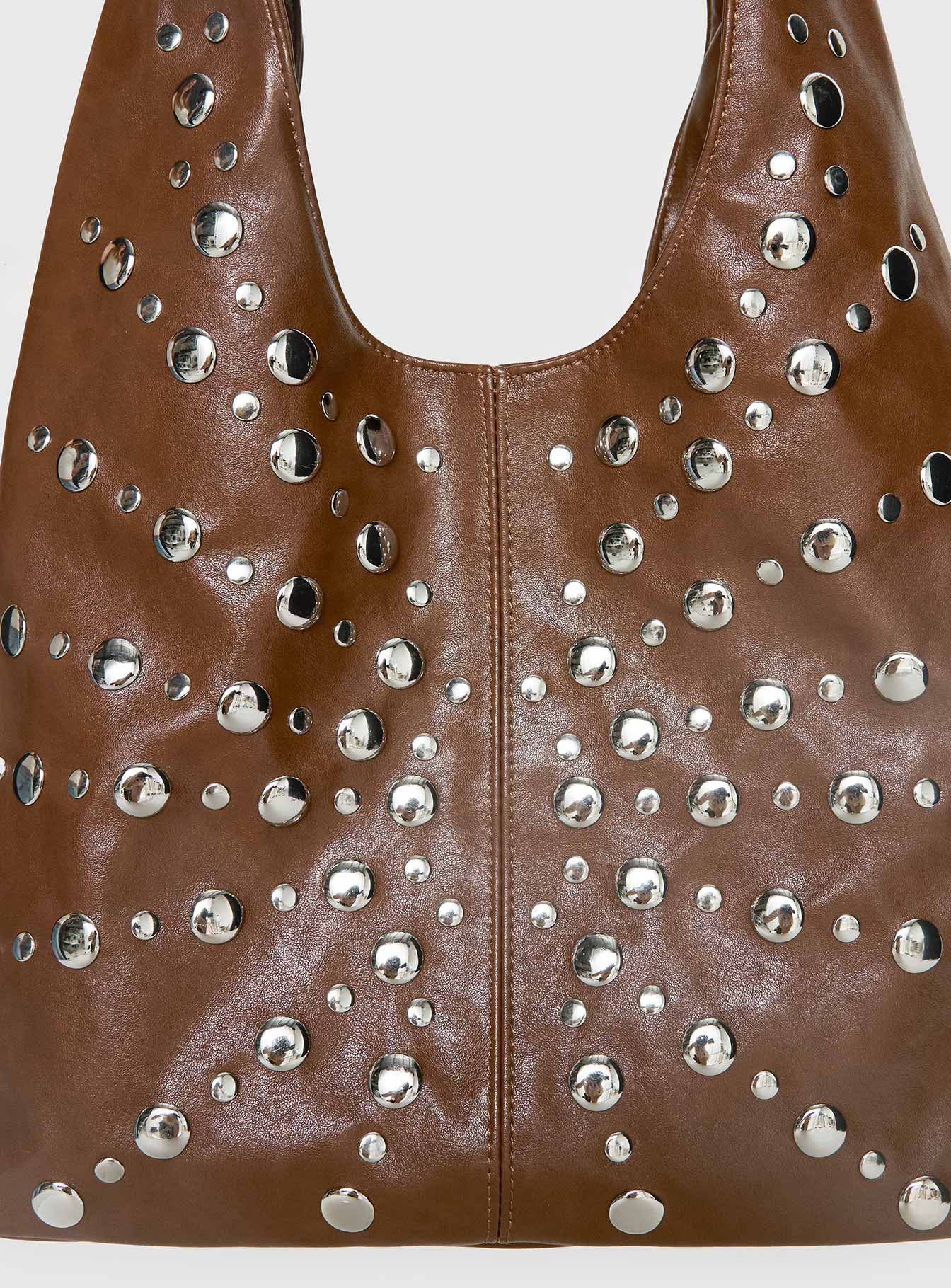 Savenna Stud Bag Brown | Princess Polly